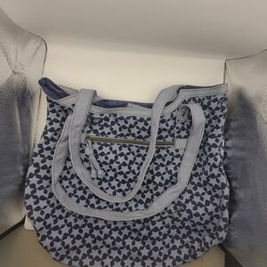 Stylish Blue Patterned Tote Bag